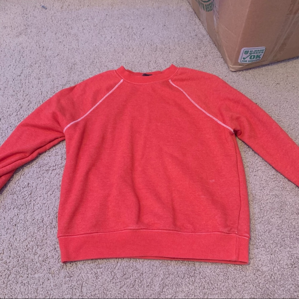 Red crew neck sweater